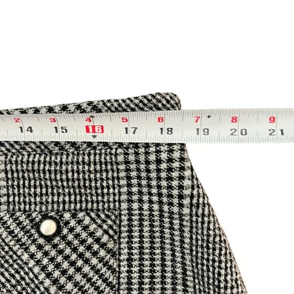 Karl Lagerfeld Women's White Black A line Paris Button Tweet Skirt Size 12 - Picture 3 of 9